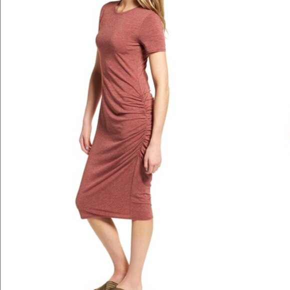 TREASURE & BOND Blue Short Sleeve Casual Gathered T-shirt Dress size S - Picture 12 of 12